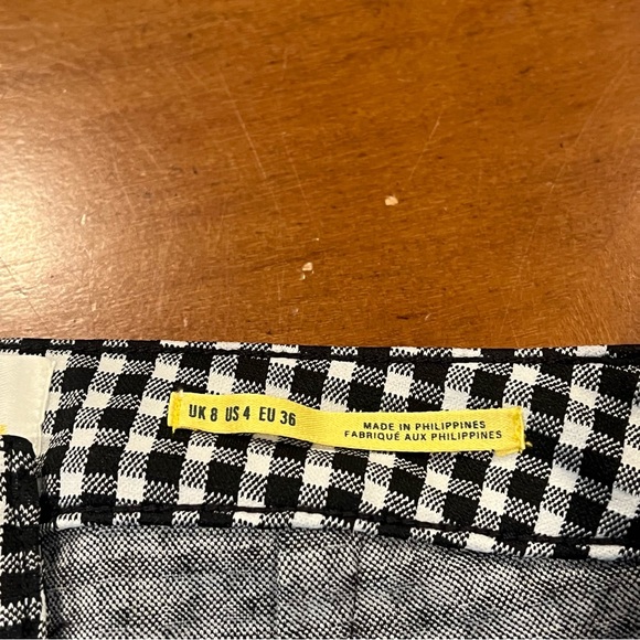Maeve Anthropologie Black/White Gingham High-Rise Legging/Pant Stretch Nylon 4 - Picture 11 of 16